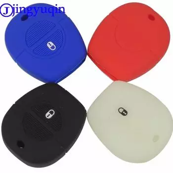 jingyuqin новый пульт дистанционного управления 2 кнопки силиконовый резиновый брелок чехол для Nissan Micra Almera Primera X-Trail красный