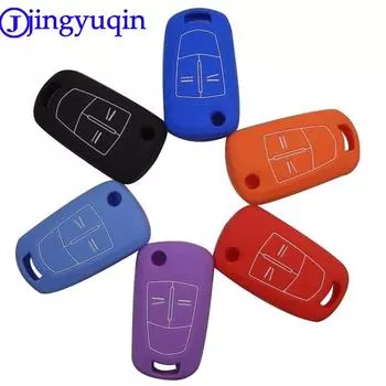 jingyuqin Remote 2/3 Buttons Силиконовый складной чехол для автомобильного ключа Чехол для ключа для Vauxhall Opel Corsa Astra Vectra Signum чёрный