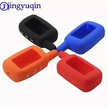 jingyuqin Remote 3 Buttons Styling Cover Case For Startline A9 A8 A6 LCD Key Holder Fob Russian Two Way Alarm Keychain Ring чёрный