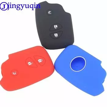 jingyuqin Remote 3 кнопки для Lexus CT200h ES 300h IS250 GX400 RX270 RX450h RX350 LX570 автомобильный стайлинг ключ силиконовый чехол брелок чёрный