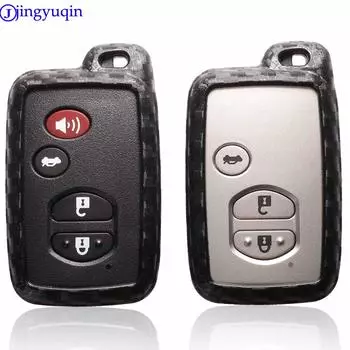 jingyuqin Remote Carbon Fiber Patten Soft Silicone для Toyota Camry Corolla Avalon Rav4 Land Cruiser Car Styling Smart кенийский медный