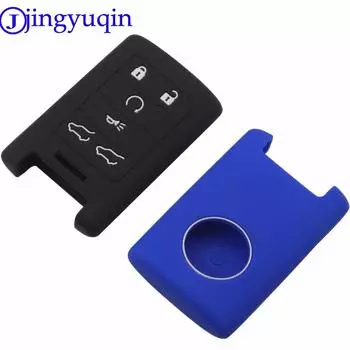 jingyuqin Replacement 6 Buttons Silicone Shell Case Cover For 2007-2014 Cadillac Escalade ESV EXT Remote Key Fob чёрный