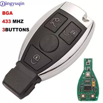 jingyuqin Smart Key 3 кнопки FSK 433 МГц для Mercedes Benz Auto Remote Key Поддержка NEC и BGA 2000+ год complet key popstar