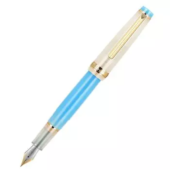 JINHAO 82S перьевая ручка с розовым золотом, тонкий кончик, гладкая классическая ручка для ежедневного письма (Синий Белый)