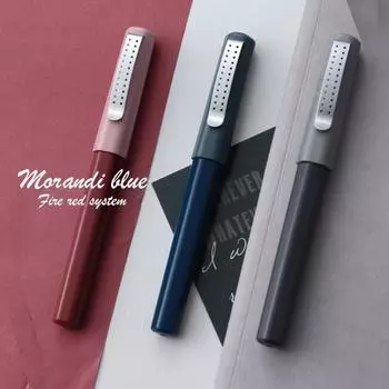 Jinhao Morandi Blue Color Fountain Pen Vintage Fine Letter Ink Pens Office School Каллиграфия красный