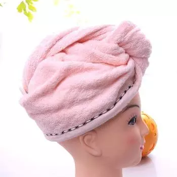 Jinhao Pure Cotton Thick Fabric Edging Towel Material Shower Cap Pink