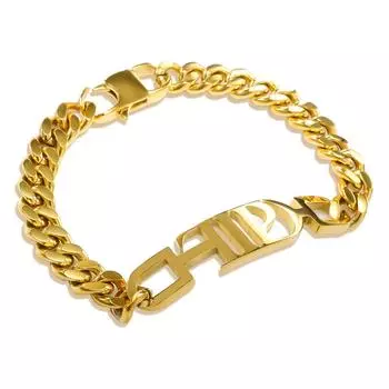 JINHUI TTPD браслеты с буквами для женщин и мужчин, браслет из нержавеющей стали золотого цвета, браслет отдела замученных поэтов, толстая цепочка, ювелирные изделия