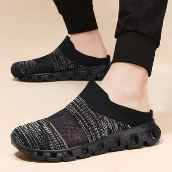 Jinjiang летние новые носки и обувь, тканые спортивные мужские однопедальные женские тапочки, дышащие, полусопротивляющиеся 35