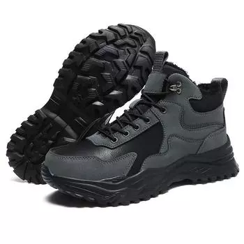 Jinjiang Men s Shoes 2024 Snow Cotton Boots Men s Winter Large Size Fleece Thickened Outdoor Sports Cotton Shoes 39
