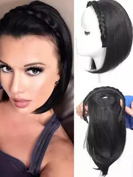 JINKAILI Женский синтетический парик, парик-ободок с плетением, аксессуары для волос с плетением