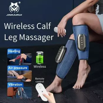 JINKAIRUI Массажер для икр / Новейший беспроводной массажер для ног и ног с подогревом и регулируемой интенсивностью давления воздуха Type C Charge
