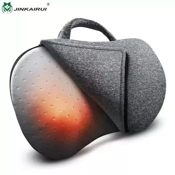 Jinkairui массажер для шеи, массажная подушка для разминания, нагревательный массажный аппарат для расслабления тела, домашнего офиса, автомобиля