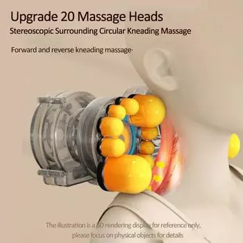 JINKAIRUI Массажная подушка для шеи, шейный массажер, талии, спины, плеч, шиацу, разминающий многофункциональный горячий компресс, релаксационный подарок AU