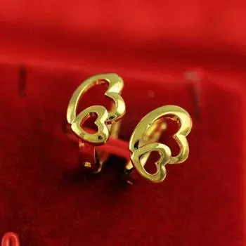 Jinmanduo Girls Great Wall Personality Copper Coin Ear Rings F263