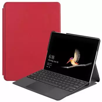 Jinmdz для Microsoft Surface Go4 Surface Go 3 Go 2 Go Чехол Surface Go 3 Go 2 Go Чехол легкий тонкий ударопрочный устойчивый к царапинам PU кожаный смарт красный