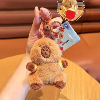 Jinnew Tennis Table Badminton Tennis Backpack Capybara Plush Pendant Keychain Table Tennis Racket