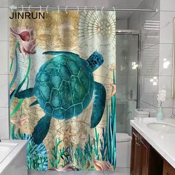 JINRUN утолщенная водонепроницаемая занавеска для ванной комнаты, устойчивая к плесени, занавеска для душа, занавеска для душевой перегородки, занавеска для душа, занавеска для ванной комнаты, бесплатная перфорация 90*180cm