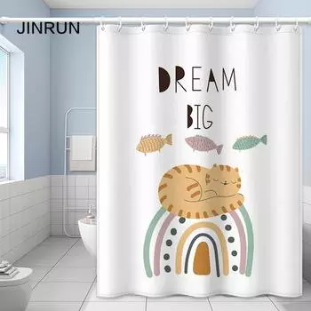 JINRUN утолщенная водонепроницаемая занавеска для ванной комнаты, устойчивая к плесени, занавеска для душа, занавеска для душевой перегородки, занавеска для душа, занавеска для ванной комнаты, бесплатная перфорация 80*180