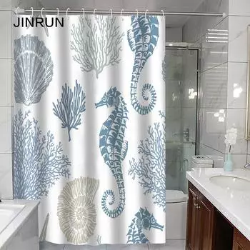 JINRUN утолщенная водонепроницаемая занавеска для ванной комнаты, устойчивая к плесени, занавеска для душа, занавеска для душевой перегородки, занавеска для душа, занавеска для ванной комнаты, бесплатная перфорация 90*180cm