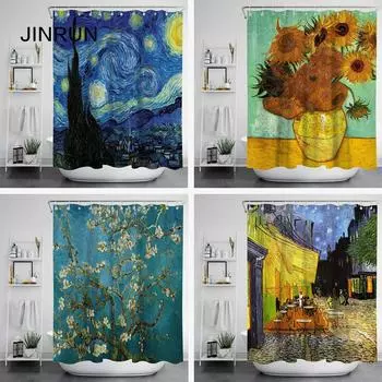 JINRUN утолщенная водонепроницаемая занавеска для ванной комнаты, устойчивая к плесени, занавеска для душа, занавеска для душевой перегородки, занавеска для душа, занавеска для ванной комнаты, бесплатная перфорация 180cmx120cm