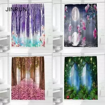 JINRUN утолщенная водонепроницаемая занавеска для ванной комнаты, устойчивая к плесени, занавеска для душа, занавеска для душевой перегородки, занавеска для душа, занавеска для ванной комнаты, бесплатная перфорация 180cmx120cm