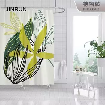 JINRUN утолщенная водонепроницаемая занавеска для ванной комнаты, устойчивая к плесени, занавеска для душа, занавеска для душевой перегородки, занавеска для душа, занавеска для ванной комнаты, бесплатная перфорация 90*180cm