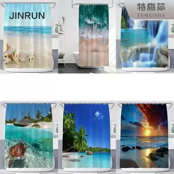 JINRUN утолщенная водонепроницаемая занавеска для ванной комнаты, устойчивая к плесени, занавеска для душа, занавеска для душевой перегородки, занавеска для душа, занавеска для ванной комнаты, бесплатная перфорация 90*180CM