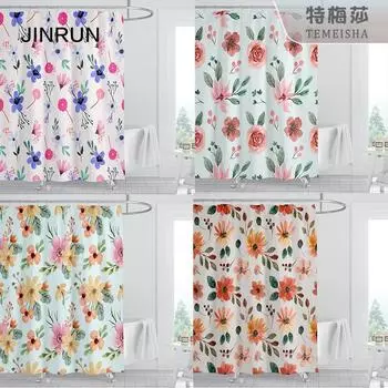 JINRUN утолщенная водонепроницаемая занавеска для ванной комнаты, устойчивая к плесени, занавеска для душа, занавеска для душевой перегородки, занавеска для душа, занавеска для ванной комнаты, бесплатная перфорация 90*180cm