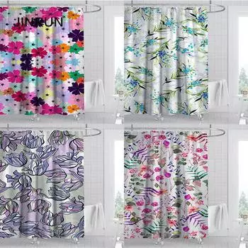 JINRUN утолщенная водонепроницаемая занавеска для ванной комнаты, устойчивая к плесени, занавеска для душа, занавеска для душевой перегородки, занавеска для душа, занавеска для ванной комнаты, бесплатная перфорация 180cmx120cm