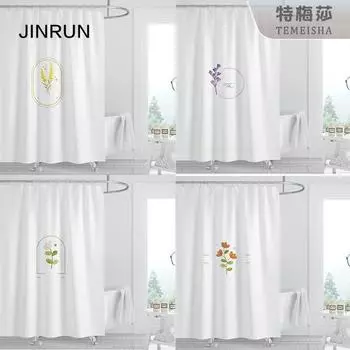 JINRUN утолщенная водонепроницаемая занавеска для ванной комнаты, устойчивая к плесени, занавеска для душа, занавеска для душевой перегородки, занавеска для душа, занавеска для ванной комнаты, бесплатная перфорация 90*180cm