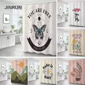 JINRUN утолщенная водонепроницаемая занавеска для ванной комнаты, устойчивая к плесени, занавеска для душа, занавеска для душевой перегородки, занавеска для душа, занавеска для ванной комнаты, бесплатная перфорация 180cmx120cm150g