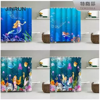 JINRUN утолщенная водонепроницаемая занавеска для ванной комнаты, устойчивая к плесени, занавеска для душа, занавеска для душевой перегородки, занавеска для душа, занавеска для ванной комнаты, бесплатная перфорация 90*180CM