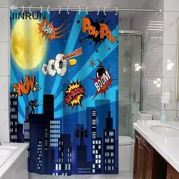 JINRUN утолщенная водонепроницаемая занавеска для ванной комнаты, устойчивая к плесени, занавеска для душа, занавеска для душевой перегородки, занавеска для душа, занавеска для ванной комнаты, бесплатная перфорация 90*180cm