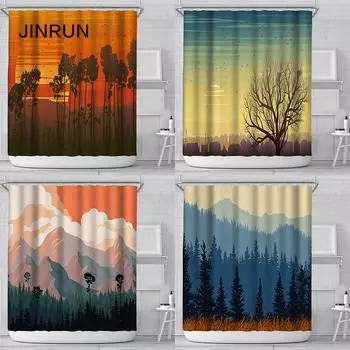 JINRUN утолщенная водонепроницаемая занавеска для ванной комнаты, устойчивая к плесени, занавеска для душа, занавеска для душевой перегородки, занавеска для душа, занавеска для ванной комнаты, бесплатная перфорация 180cmx150cm