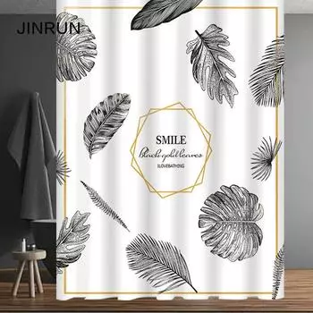 JINRUN утолщенная водонепроницаемая занавеска для ванной комнаты, устойчивая к плесени, занавеска для душа, занавеска для душевой перегородки, занавеска для душа, занавеска для ванной комнаты, бесплатная перфорация 80*180cm