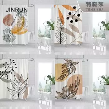 JINRUN утолщенная водонепроницаемая занавеска для ванной комнаты, устойчивая к плесени, занавеска для душа, занавеска для душевой перегородки, занавеска для душа, занавеска для ванной комнаты, бесплатная перфорация 90*180cm