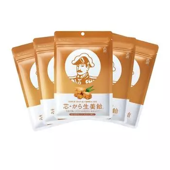Jintan Morishita Core Ginger Candy x 5 имбирь имбирь имбирь золотой имбирь из Кочи (48г пакеты) [Конфета для горла, конфета, порошок, порошок, Префектура, коричневый