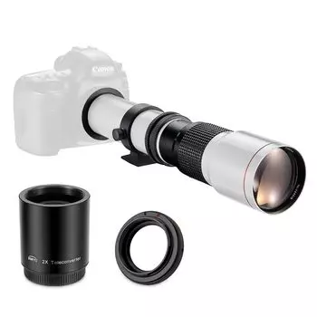 JINTU 500 мм 1000 мм ручной супертелеобъектив a7r a7s a7 a6500 a6300 a6000 a5100 a5000 a3000 3N Другие цифровые беззеркальные камеры / f/8 NEX-7 NEX-6