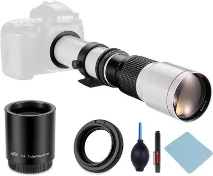 JINTU ручной телеобъектив для Canon EOS nikon T3 T3i T4i T5 T5i T6 T7 T6i T6s T7i SL1 SL2 EOS 60D 70D 77D 80D 5D III 5D IV EOS 6D 7D 7D II D90 D5600