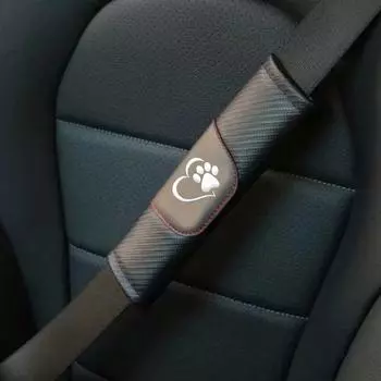 JINXU Pet Paw автомобильный ремень безопасности накладка на сиденье плечевой ремень накладка аксессуары для интерьера кошка собака принт дизайн узор стайлинг автомобиля чёрный