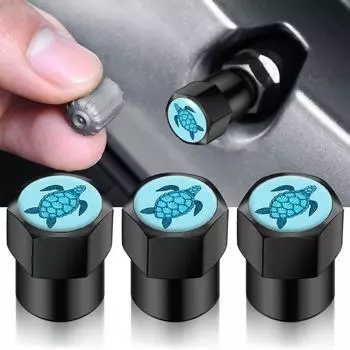 JINXU универсальные колеса, колпачки для воздушных клапанов, наклейки на ствол автомобиля, морская черепаха, дизайн автомобилей, мотор, автоаксессуары, стайлинг автомобиля, декор, подарок A Style синий