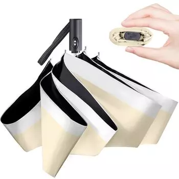 JIS Certified Folding Light UV Heat Suitable for Sun and Automatic Sun Heatstroke Storage Pouch Gift x Parasol, 100% Blocking, Ultra-Lightweight,