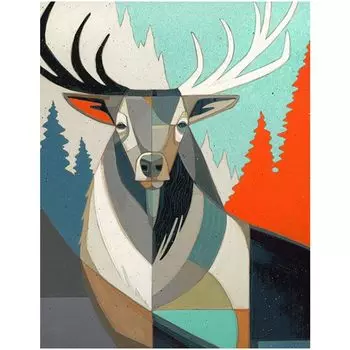 JISHSHAY Diamond Art Kit 40x50 см Diamond Art Олень Стильная алмазная живопись Полный тип пасты Diamond Art Animal Бисерный набор Diamond Art Набор для начинающих