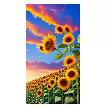JISHSHAY Diamond Art Kit 40x70 см Diamond Art Sunflower Bead Art Advanced 5D Diamond Art Flower Diamond Painting Set DIY Diamond Art Large Size Popular