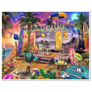 JISHSHAY Набор для алмазной живописи для начинающих 50x40 см, алмазная живопись, пляжное искусство, бисерное искусство, продвинутый 5D алмазная живопись, пляжный лагерь, набор для рукоделия, сделай сам, алмазная живопись, пейзаж