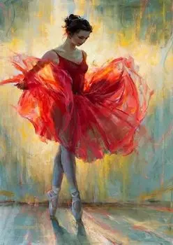 JISHSHAY Набор для вышивки крестом «Балерина», 30x40 см, набор для вышивки крестом «Бисероплетение», набор для вышивки крестом «Девушка», набор для вышивки крестом «Сделай сам»