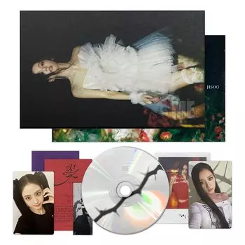 JISOO OF BLACKPINK 1-й сингл-альбом Фотокнига CD Селфи-фотокарточка Polaroid Текст песни Закладка Селфи-фотокарточка постер 2 фотокарточки - [ME] (черный