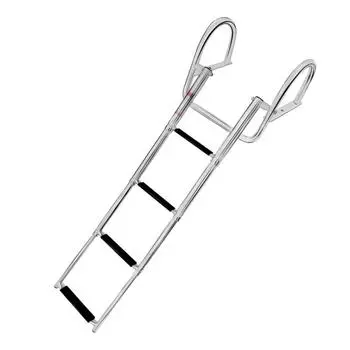 JIUJIU встроенная 4-ступенчатая телескопическая лестница из нержавеющей стали, складная док-лестница для морской лодки, яхты