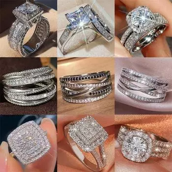 Jiuqin Европейско-американское женское обручальное кольцо Shining Cross R060; No. 10