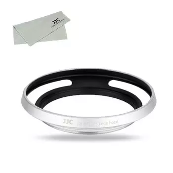 JJC Metal Lens Hood Type for Fujifilm Fujinon XC OIS PZ Lens Compatible with T1 Camera Silver Screw-in 15-45mm F3.5-5.6 X-E4 X-S10 X-T4 X-T200 X-A7